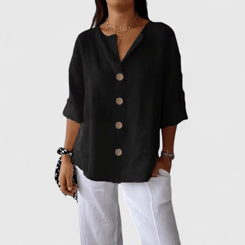 Relaxed fit tunic blouse, fabric detail