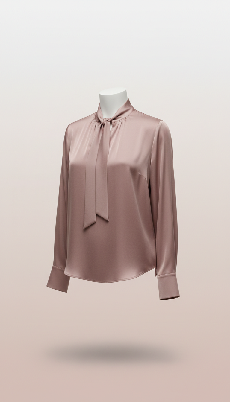 Silk Blend Wrap Dress